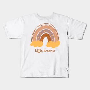 Little Dreamer In Brown Kids T-Shirt